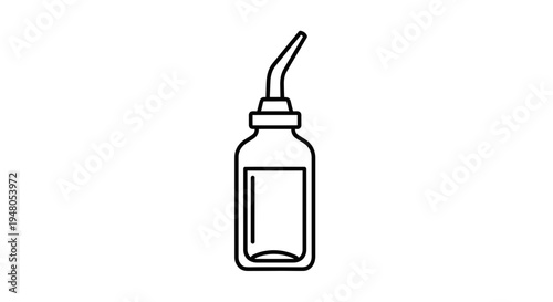 Oil Pourer Bottle Icon, Simple Outline Vector Illustration