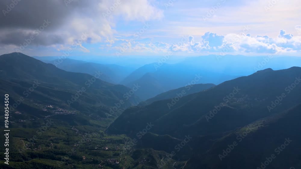 custom made wallpaper toronto digital4K Aerial View of Yunnan Plateau Canyon and Mountain Ranges