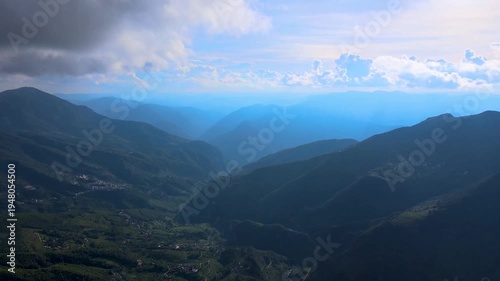 Wallpaper Mural 4K Aerial View of Yunnan Plateau Canyon and Mountain Ranges Torontodigital.ca