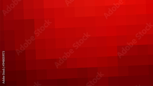 Abstract Red Gradient Geometric Background with Layered Square Mosaic Texture, Bright Scarlet and Deep Crimson Digital Pattern, Modern Minimal Technology Wallpaper or Corporate Design Backdrop
