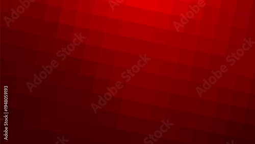 Abstract Red Gradient Geometric Background with Layered Square Mosaic Texture, Bright Scarlet and Deep Crimson Digital Pattern, Modern Minimal Technology Wallpaper or Corporate Design Backdrop