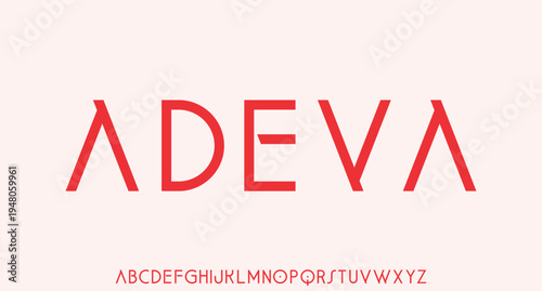 ADEVA. luxury modern font alphabetical vector set
