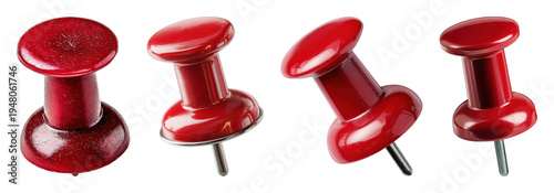 PNG Red push pins isolated background on transparent background