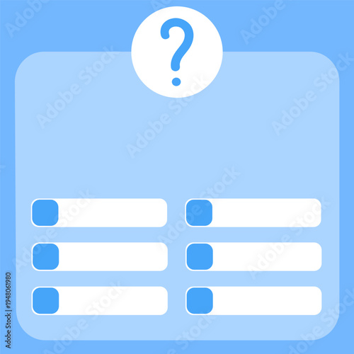 Quiz show vector template. For game Question and answers design. Vector quiz for game.