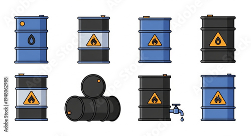 Oil Drums - Hazardous Material Storage and Industrial Safety.