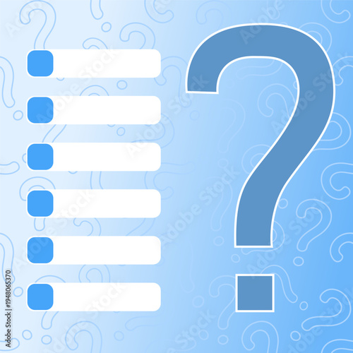 Quiz show vector template. For game Question and answers design. Vector quiz for game.