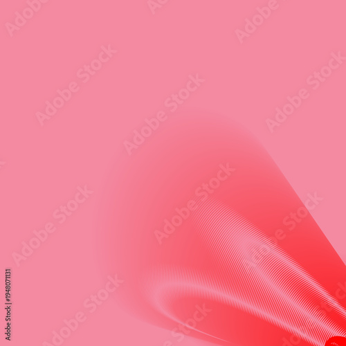 Minimalist red gradient wave background with copy space