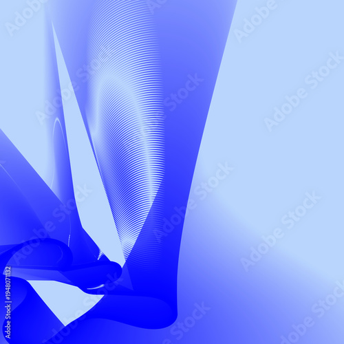 Abstract blue minimalist background with soft gradients and flowing curves