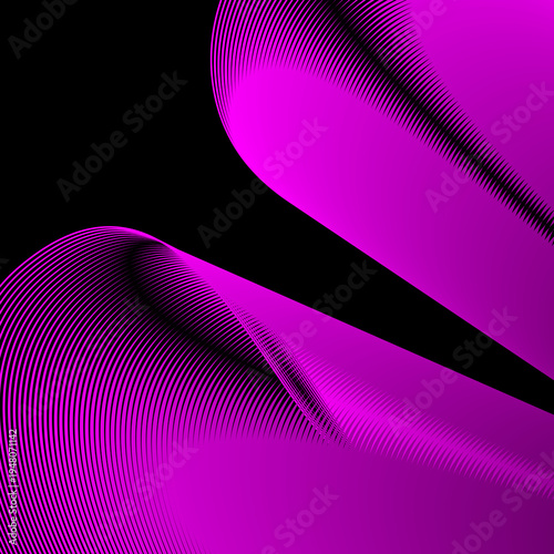 Minimalist magenta neon wave abstract background