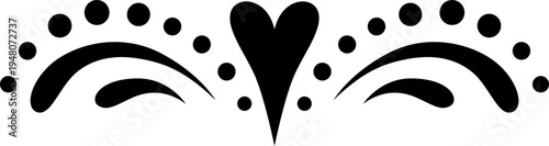 Flourish Heart Decorative Divider