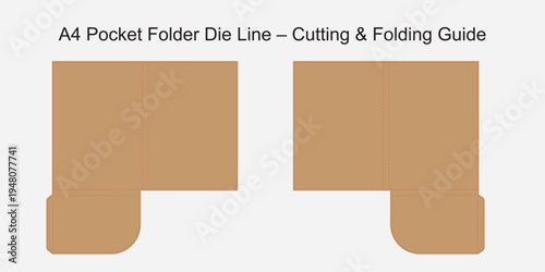 A4 Pocket Folder Die Cut Template Guide