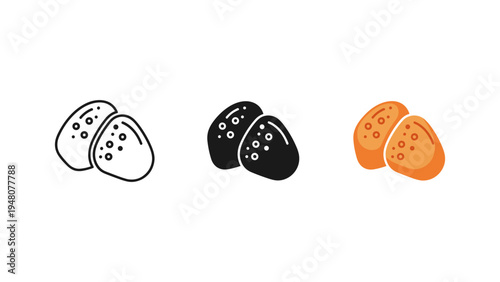 set of three sliced citrus fruits lemon lime and orange flat design vector illustration