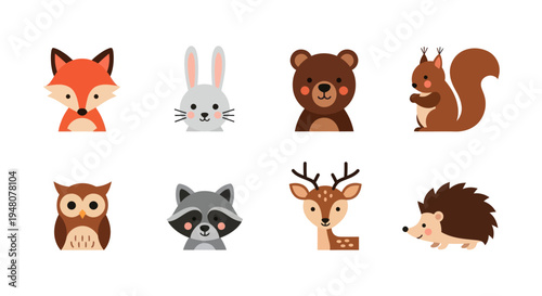 Cartoon forest animals illustration