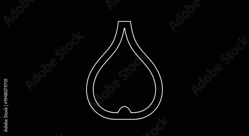 Simple White Laboratory Flask Outline.