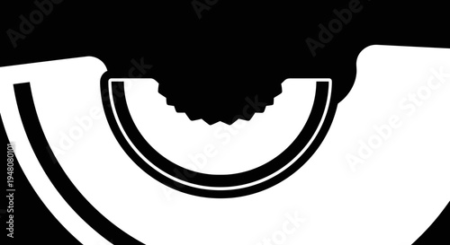 White Ceramic Bowl with Cracked Edge.