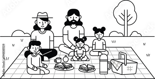 family picnic in park