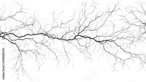 Complex realistic lightning storm web vector background.