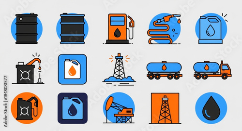 Oil Industry Icons - A Comprehensive Vector Set.