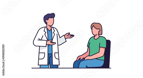 Doctor and patient consultation.