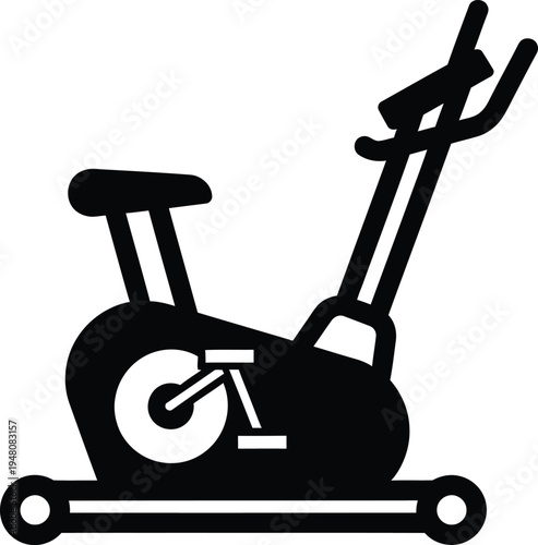 exercise bike silhouette, fitness equipment