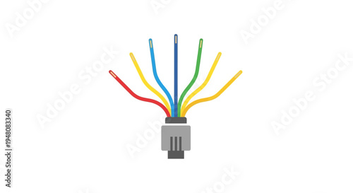 Ethernet Cable Connector Closeup.
