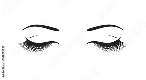 Eyes with long eyelashes.