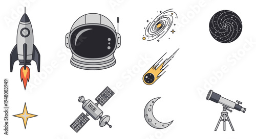 Space objects and astronomy equipment 39.
