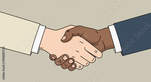 Diverse Hands Shaking in Business Attire.