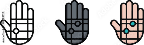 Minimalist shark fin vector icons set featuring aquatic predator silhouettes in water outline solid and blue styles.