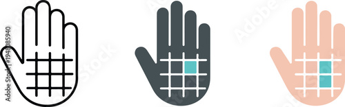 Minimalist shark fin vector icons set featuring aquatic predator silhouettes in water outline solid and blue styles.