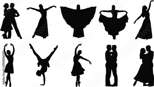 Dance Silhouette Collection – Ballet, Ballroom & Acrobatics