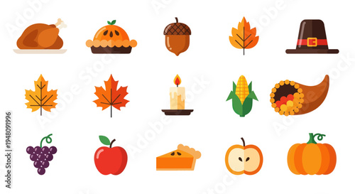 Thanksgiving holiday food and objects