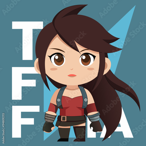 Chibi Tifa Character Illustration
