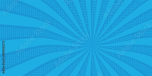 Anime Comic Background. Pop Art Style Background. Pop Up Retro Comic Background. Vector halftone illustration. Vintage background for comic superhero text, speech bubble, message.