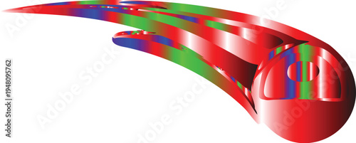 A vibrant colorful illustration of a computer mouse with a sweeping trail