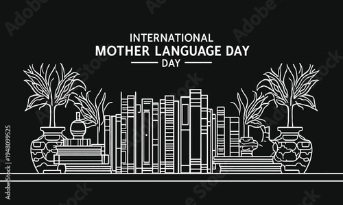 Vector illustration of palm tree silhouettes on a tropical beach island with ocean, sunset sky, and summer vacation travel vibe