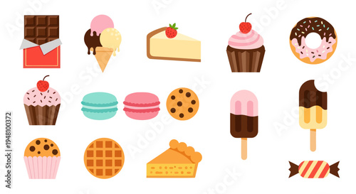 Assorted desserts and sweets collection