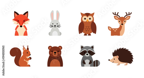 Cartoon forest animals illustration