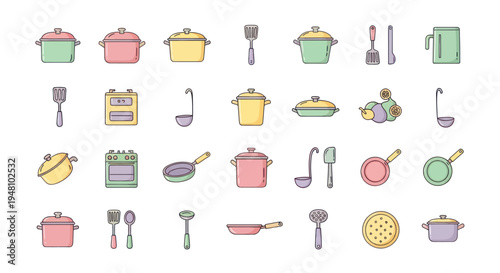 Cooking utensils and kitchenware collection