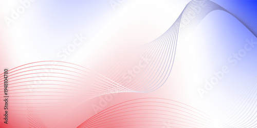 Red white and blue gradient mesh abstract background nice for wallpaper or banner