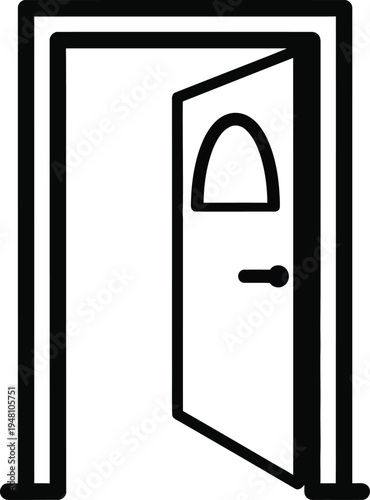 open door ajar entrance