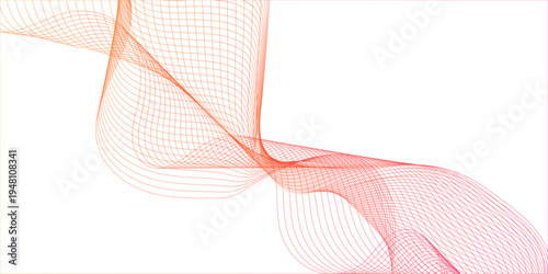 Wavy abstract pink and red background vector illustration featuring flowing digital lines and 3d motion curves in a dynamic pattern for a modern business wallpaper design.