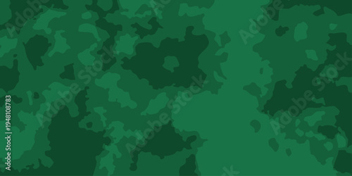 Vector Seamless pattern with abstract green camouflage, the image shows a blend of dark and light greens creating a dense and textured design.