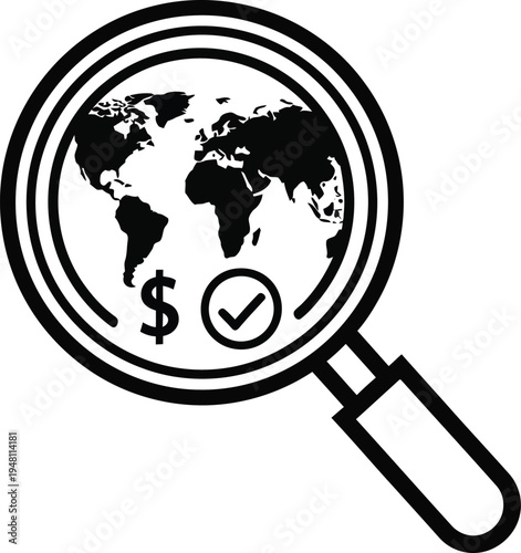 Global financial search concept