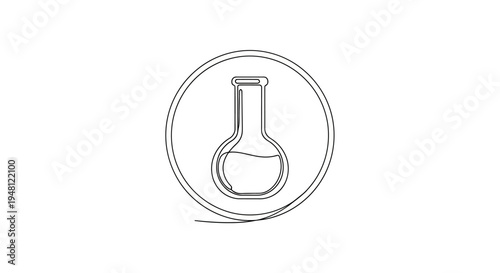 Laboratory Flask Icon: Science, Research, Chemistry, Experiment, Liquid, Glassware