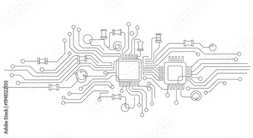 Digital Circuit Board Computer Chip Technology Microchip Electronic Circuitry