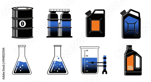 Oil and Chemical Containers - A Collection of Industrial Vessels.