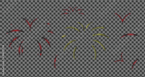 Multicolored scribbles on a dark grey background with a grid pattern