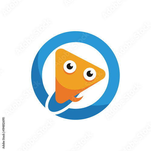 Cartoon Megaphone with Surprised Expression.