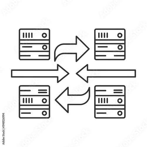Data servers synchronizing information across network nodes